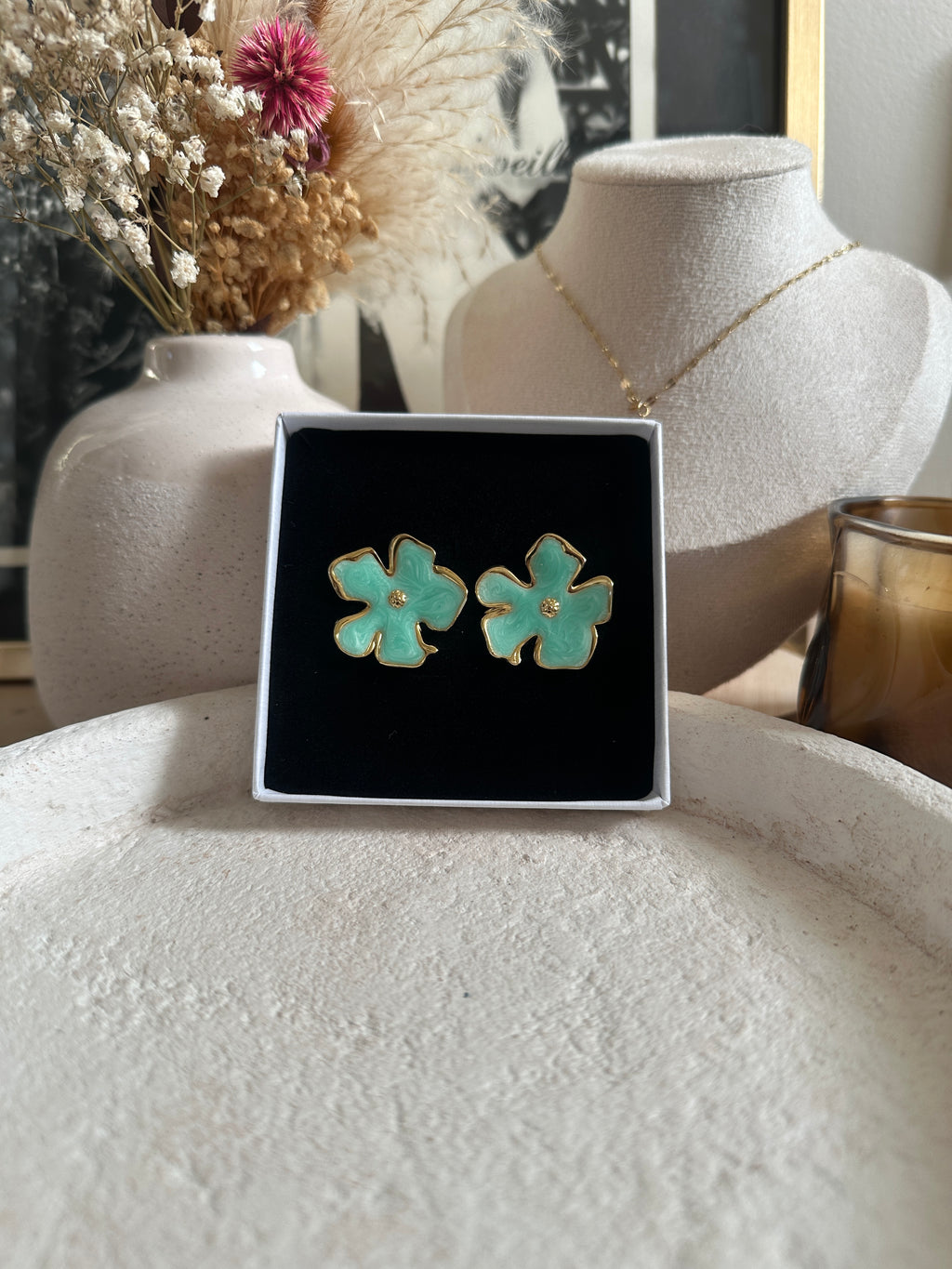 Boucles d'oreilles Rose